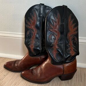 J. Chisholm Black and Brown Western Boots